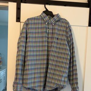 Polo Ralph Lauren Blue and Green Plaid Shirt